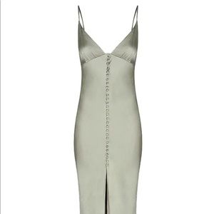 SHONA JOY LA LUNE BIAS SLIP DRESS - SAGE